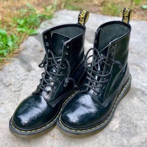Dr. Martens Black Floral Boots